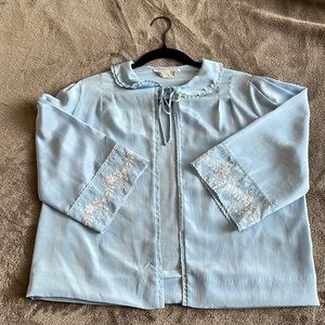 Vintage Christian Dior Lingerie Blouse Blue
